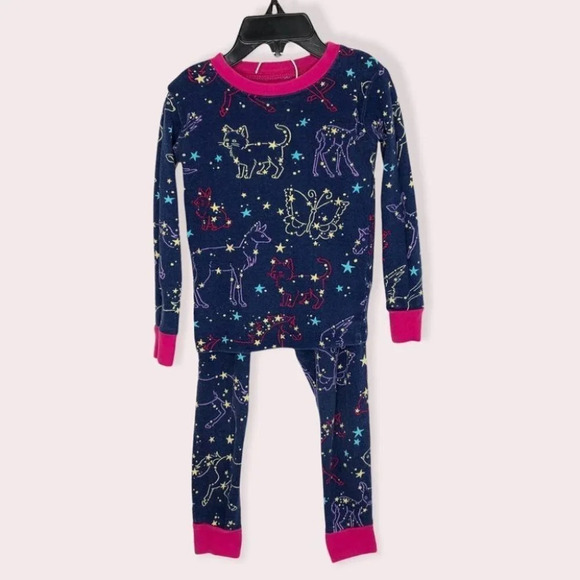 Hatley pajamas 2 piece long johns navy blue constellation night sky size 2 years - Picture 1 of 8
